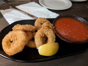 “calamari” at Peacefood Cafe - Uptown in New York City