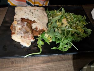 Puerto Rican plantain lasagna at Peacefood Cafe - Uptown in New York City
