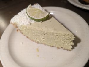 Raw keylime pie  at Peacefood Cafe - Uptown in New York City