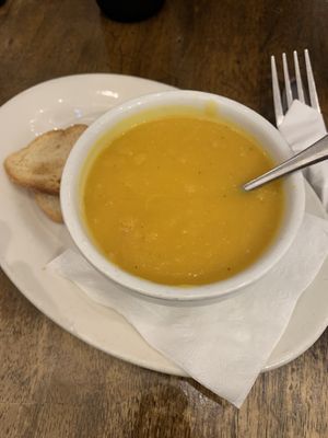 Butternut squash soup   at Peacefood Cafe - Uptown in New York City