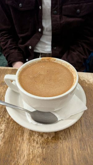 Orange hot cider? Not amazing at Peacefood Cafe - Uptown in New York City