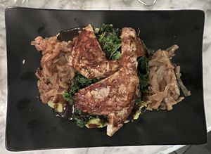 Cutlet w/ fava bean  at Peacefood Cafe - Uptown in New York City