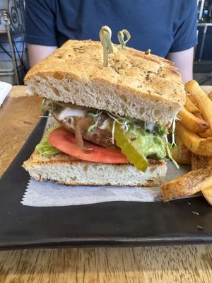 Burger  at Peacefood Cafe - Uptown in New York City