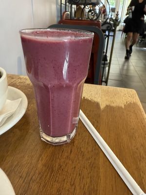 Passion fruit smoothie   at Peacefood Cafe - Uptown in New York City