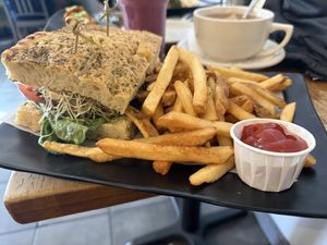 Beyond burger  at Peacefood Cafe - Uptown in New York City