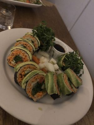 Raw sushi   at Peacefood Cafe - Uptown in New York City