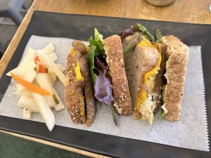 Japanese pumpkin sandwich   at Peacefood Cafe - Uptown in New York City