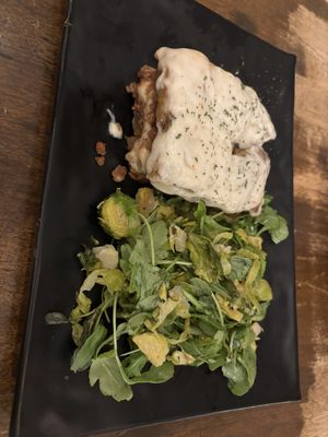 Puerto Rican plantain lasagna - such interesting flavours!  at Peacefood Cafe - Uptown in New York City