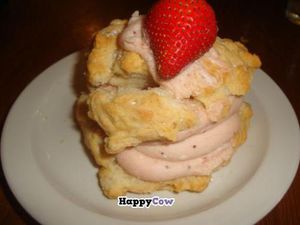 strawberry shortcake at Peacefood Cafe - Uptown in New York City