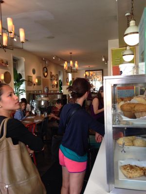 View from the front at Peacefood Cafe - Uptown in New York City