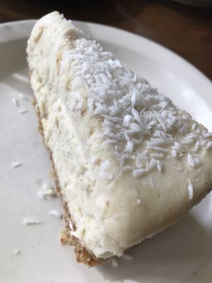 Raw cashew cheesecake at Peacefood Cafe - Uptown in New York City