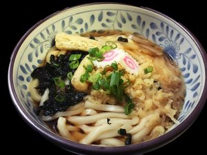 Udon soup - vegan available
(Soy sauce broth with thick udon noodle) at LAON Asian Cuisine in University Place
