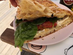 Bocadillo vegano at BeCycle in Ovar