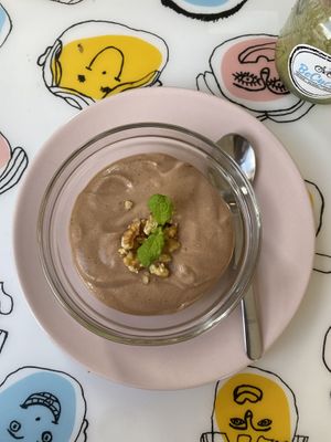 Chocolate mousse (vegan) at BeCycle in Ovar