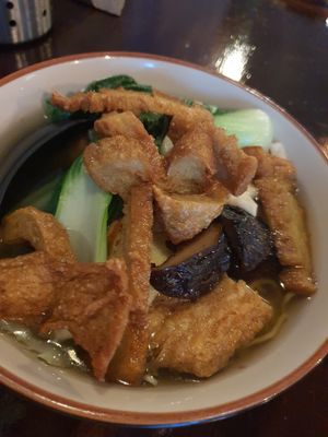 Duck noodle soup, totally recommend (it is BIG portion) at Vina Vegan in Newtown