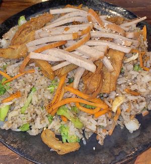 Combination fried rice  at Vina Vegan in Newtown
