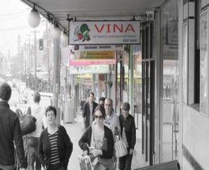 Front of restaurant at Vina Vegan in Newtown
