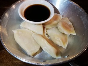 Steamed Dumplings at Vina Vegan in Newtown