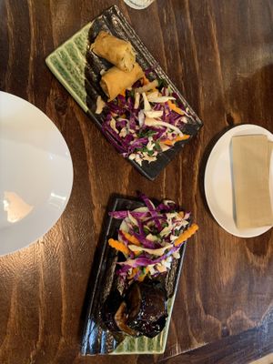 Salad and spring roll.  at Vina Vegan in Newtown