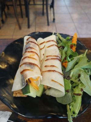 Peking duck pancakes at Vina Vegan in Newtown