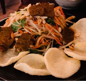 Papaya Salad at Vina Vegan in Newtown