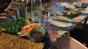 Pancake and starters at Vina Vegan in Newtown