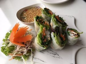 fresh spring rolls at Golden Lotus in Christchurch