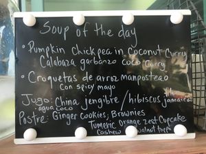 Specials board  at Passiflora in Rincon