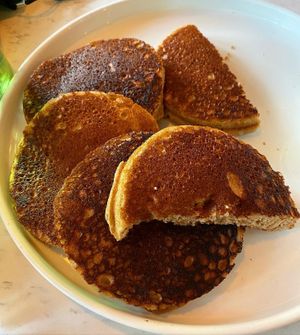 Gluten-free pancakes (so fluffy!!)  at Mid Kitchen in Evanston