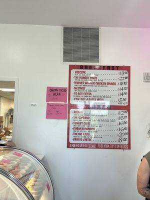 Food menu   at Cindysnacks in Centerport