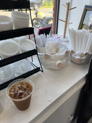 Coffee station 🐷  at Cindysnacks in Centerport