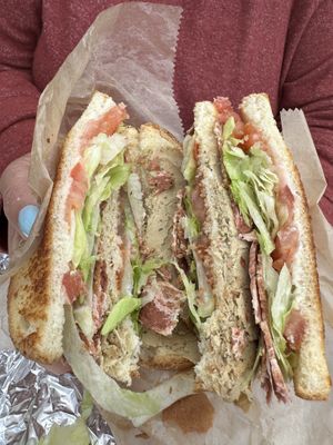 Inside of the turkey club   at Cindysnacks in Centerport
