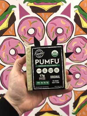 Pumfu! Made from pumpkin seeds! at Cindysnacks in Centerport