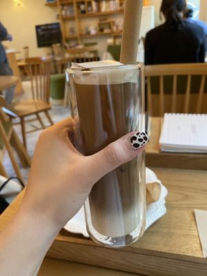 Soy latte  at Apbbang - Future Bakery 앞으로의 빵집 in Seoul