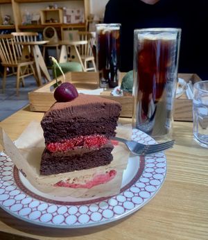 Chocolate Cherry Cake  at Apbbang - Future Bakery 앞으로의 빵집 in Seoul