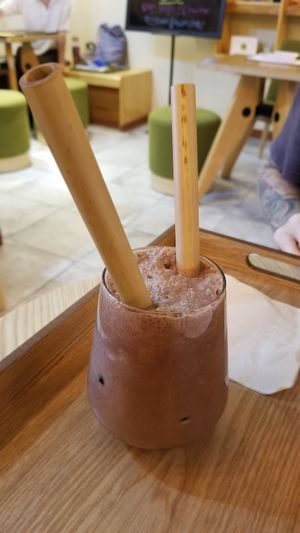 Chocolate latte. Yum! at Apbbang - Future Bakery 앞으로의 빵집 in Seoul