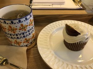 Tea and carrot cake  at Apbbang - Future Bakery 앞으로의 빵집 in Seoul