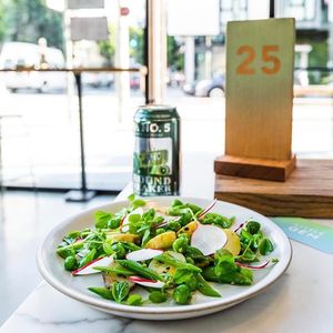 spring pea potato salad at Little Gem on Grove in San Francisco