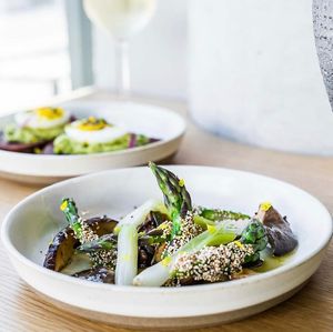 delta asaparagus at Little Gem on Grove in San Francisco