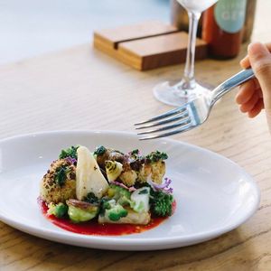 roasted veggies at Little Gem on Grove in San Francisco