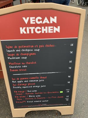 Latest menu at Disneyland - Vegan Kitchen in Chessy