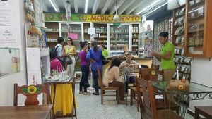 inside at Girasoles Restaurante Vegetariano in Cartagena