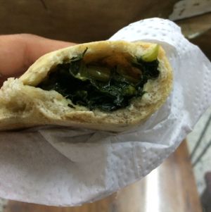 Spinach empanadas at Girasoles Restaurante Vegetariano in Cartagena