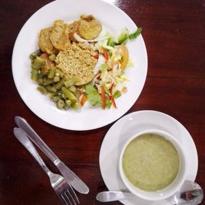 Menu of the day - $10 000 COP at Girasoles Restaurante Vegetariano in Cartagena