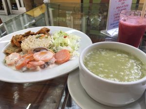 Tasty set menu at Girasoles Restaurante Vegetariano in Cartagena