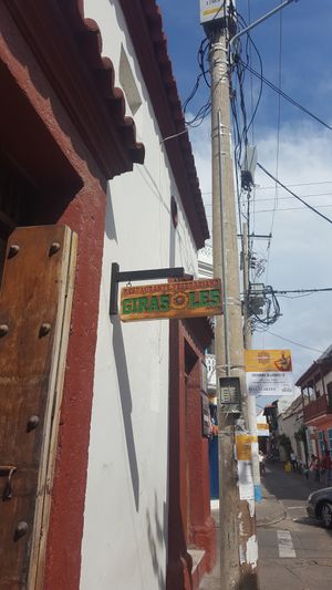 Outside at Girasoles Restaurante Vegetariano in Cartagena