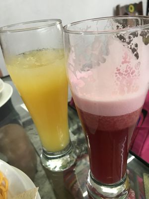 Freshly squeezed juice at Girasoles Restaurante Vegetariano in Cartagena
