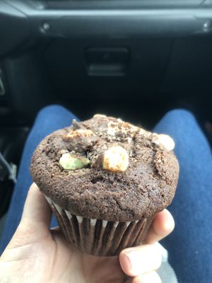 Chocolate peppermint muffin with vegan marshmallows   at Troy's Fresh Kitchen & Juice Bar in Londonderry