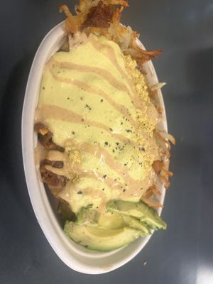 Tofu benediction bowl  at Troy's Fresh Kitchen & Juice Bar in Londonderry