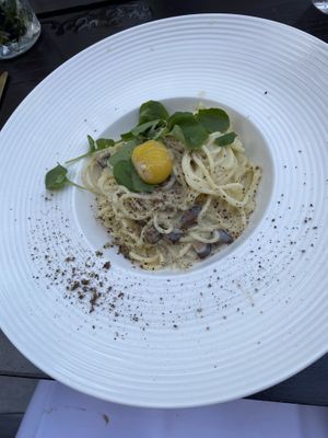 Spaghetti carbonara at Konijnenvoer in Arnhem